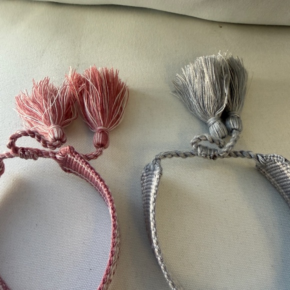 Dior Pink and Gray Woven Logo Bracelets - Picture 4 of 5